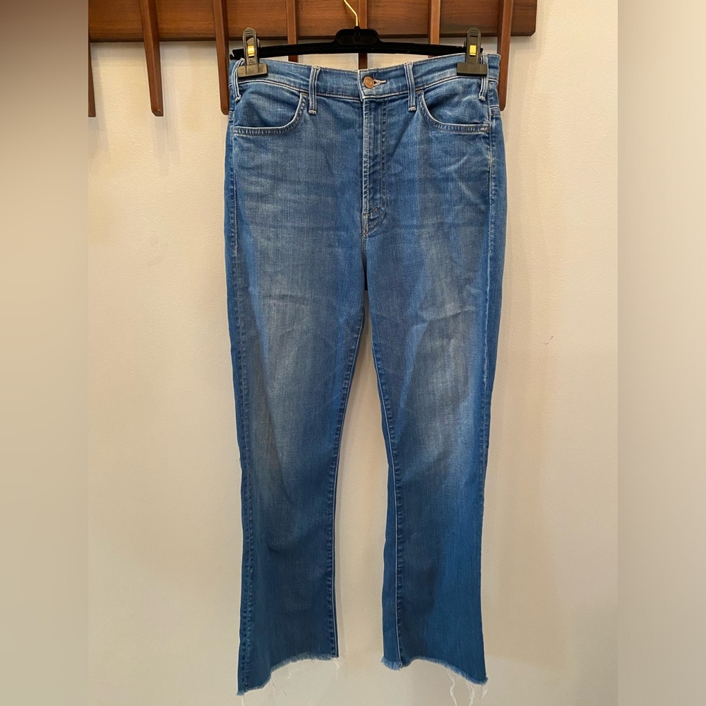 Mother Hustler Ankle Fray Jeans Color Wishful Drinking Size 28
